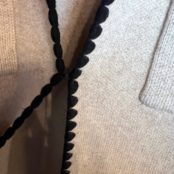 Reformation Isabelle Regenerative Wool Sweater Jacket Beige Size L - Picture 5 of 9